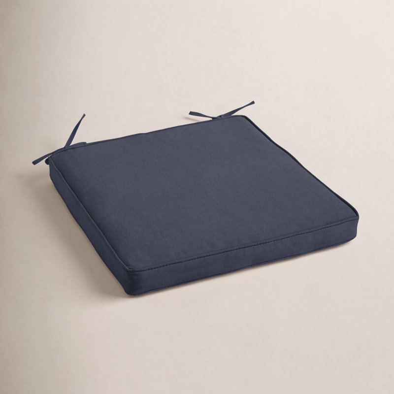 Marolina Indoor/Outdoor Seat Cushion, 3" H x 19" W x 19" D, Canvas Navy Sunbrella® Canvas