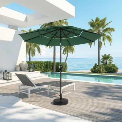 10ft 3 Tier Auto-tilt Sunbrella Umbrella