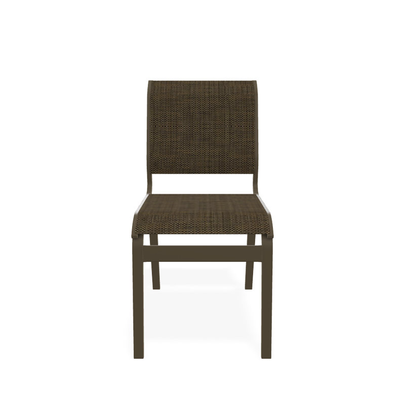 Chaise d'appoint de salle à manger Hiraku, Beacon taupe Sunbrella®, Bois de plage texturé