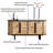 Medieval-style tree-bark pattern dining cabinet-1299572500