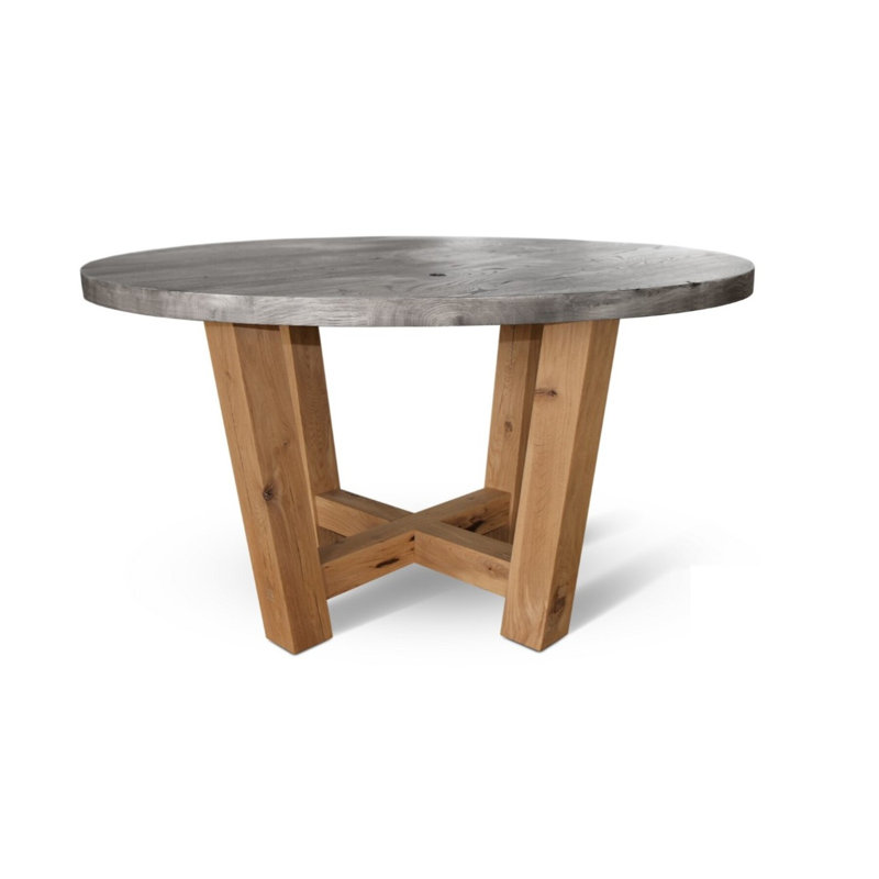 Oak Round Solid Wood Dining Table