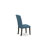 11 Piece Dinette Set Includes a Rectangle Dining Table with Removable Leaf and 10 Blue Linen Fabric Parson Dining Room Chairs, Destressed Jacobean-321559977-321559982-387494295