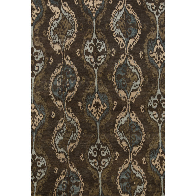 Himalayan Abstract Area Rug in Brown