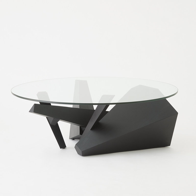 Glass Cocktail Table, Black