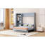 Grand lit escamotable avec tablettes