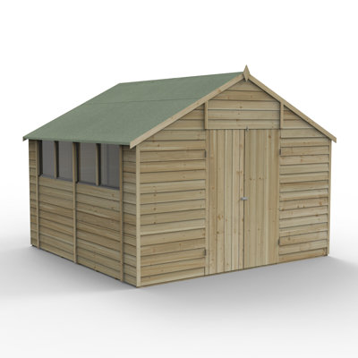 10 ft. W x 10 ft. D Solid Wood Garden Shed