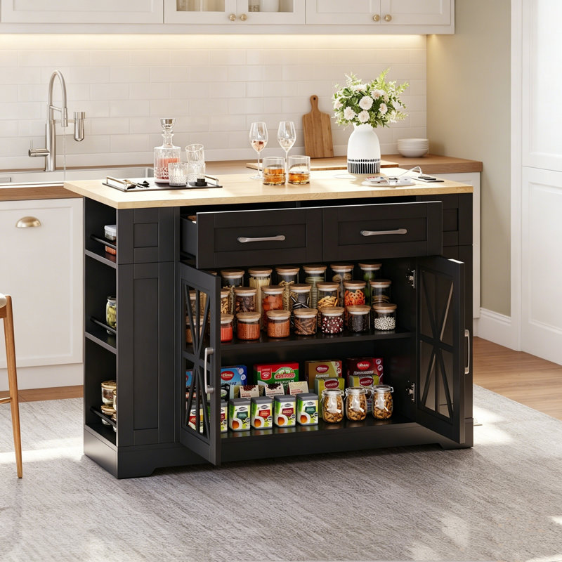 Kitchen Island, Black