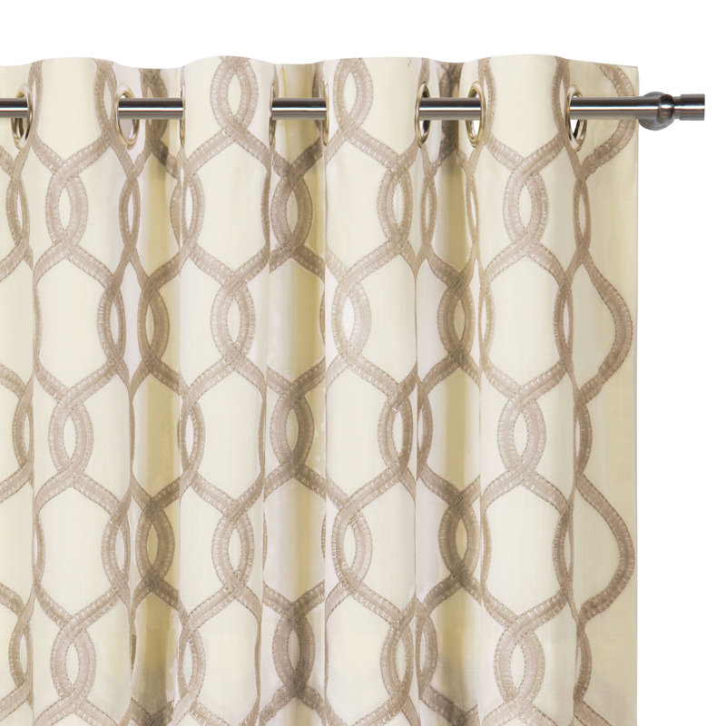 Panneau de rideau simple obscurcissant avec œillets Gresham, Daim, L 48 po x L 84 po