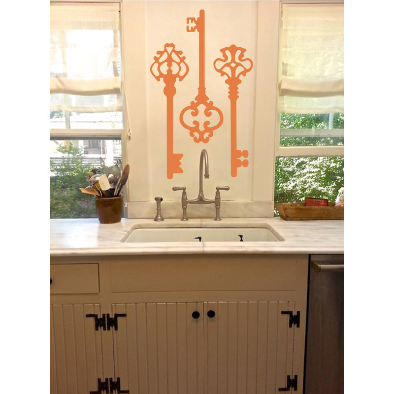 Landscape & Nature Non-Wall Damaging Wall Decal, 22" H x 21" W x 0.01" D, Persimmon