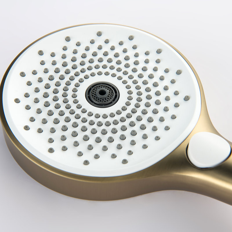 Système de douche complet avec valve brute, Or brossé