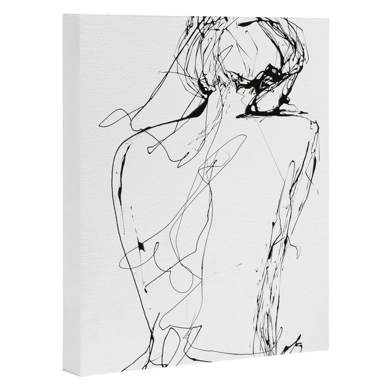 Virginie - reproduction de dessin, H 10 po x l 8 po x P 2 po, Toile tendue
