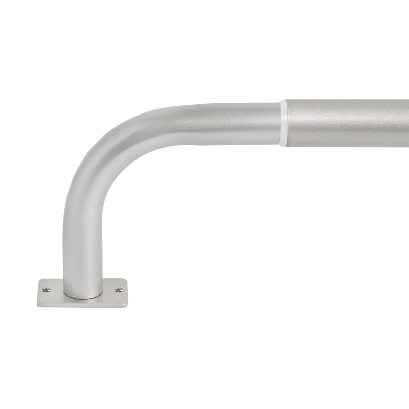 Tringle à rideaux occultante de 1 po de diamètre Red Barrel Studio®, 28" - 48", Étain