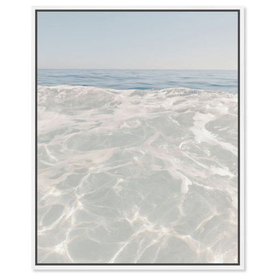 Porcelain Waves Canvas Landscape & Nature Print by Oliver Gal, Black Frame, 16 x 20