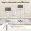 Nareli Swivel Upholstered Faux Leather Adjustable Height Bar Stool with Iron Frame