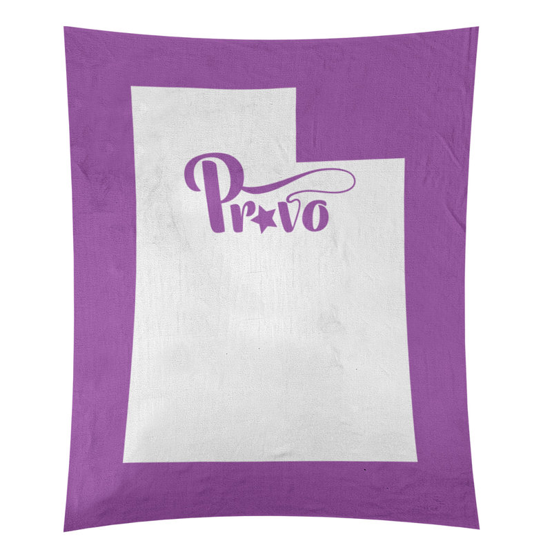 Tapisserie murale Provo Utah, H 27,5 po x l 37,5 po, Violet
