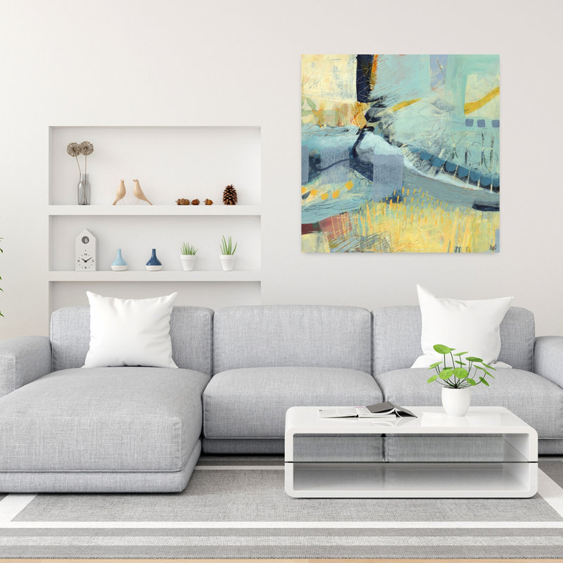 Stream, art contemporain abstrait, H 36 po x l 36 po
