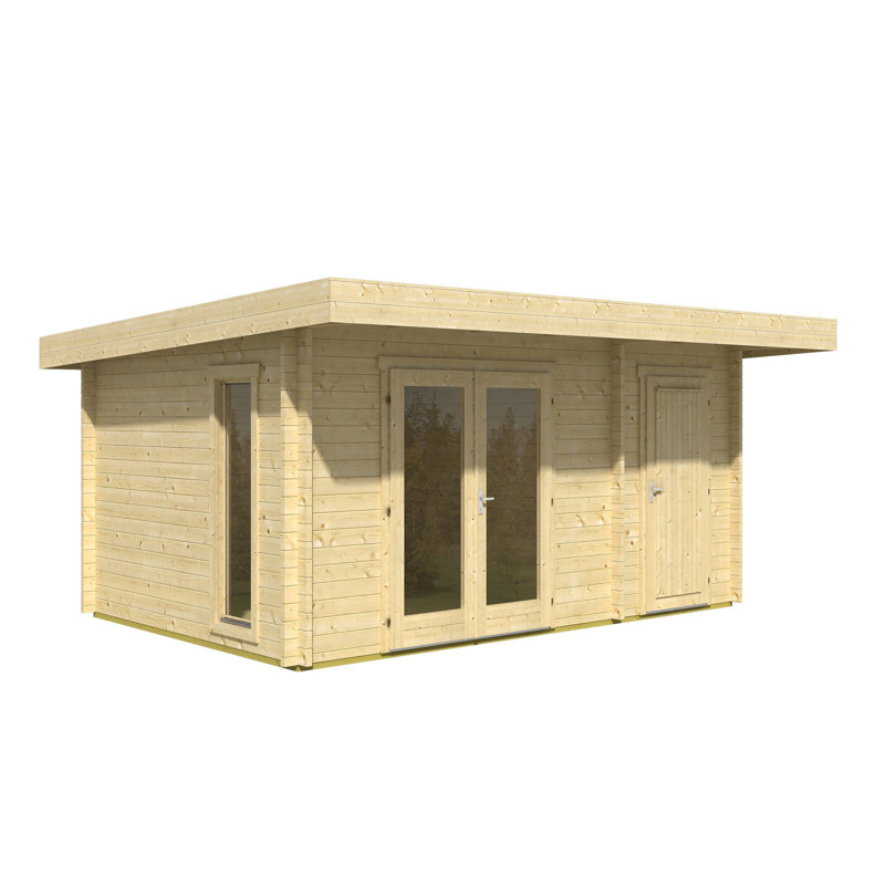 Lasita Chameleon 15 x 10 Ft. Premium 2-Room Log Cabin With Double Glazing (44mm)