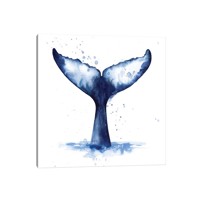 Whale Wave I by Grace Popp - Wrapped Canvas Gallery-Wrapped Canvas Giclée, 30.48 cm H x 30.48 cm W