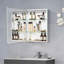 Armoire à pharmacie 20 po x 26 po avec miroir à fixation en surface ou salle de bain encastrée en aluminium