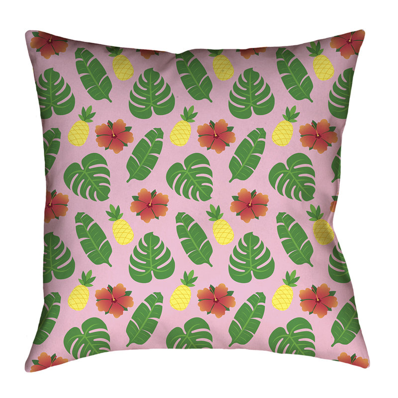Coussin Katelyn Elizabeth, 14 po x 14 po, Polyester, Rose