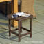 Table de bout toutes saisons Adirondack Tables de patio Tables de bout en plastique brun-1660344230