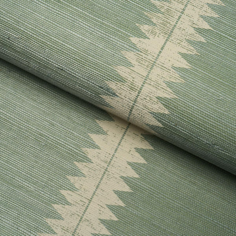 Bristle Striped Paper Wallpaper Roll, Seaglass