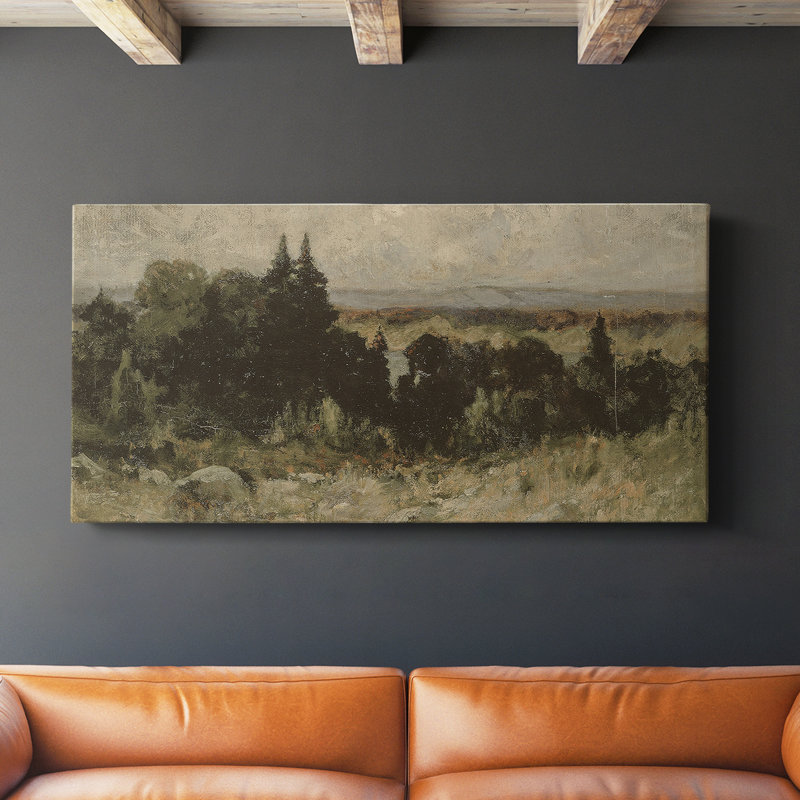 Série paysage - DCCDXCI - Toile tendue avec châssis - Prêt à être accroché, H 20 po x l 40 po