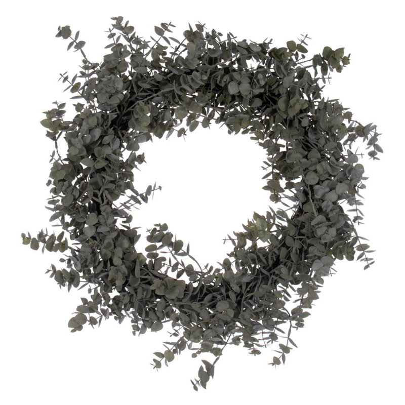 Faux Eucalyptus 5'' Wreath, 4" H x 5" W x 224" D