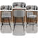 Counter & Bar Stool With Large Seat And Back, Set Of 4