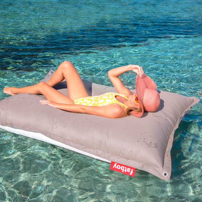Fatboy Floatzac Original Bean Bag Pool Float, Gray Taupe Olefin