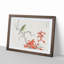 Bunting Bird & Orange Flowers by Numata Kashu - Picture Frame Art Print-55681243-55681240