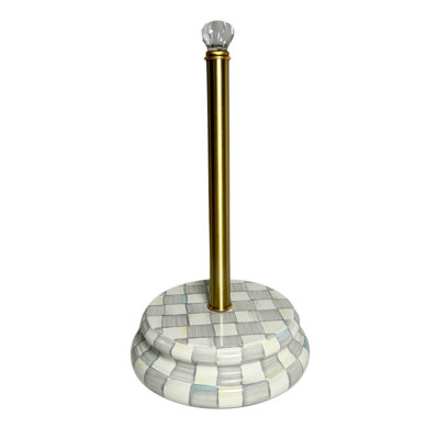 Violet Check Paper Towel Holder