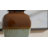 Contemporary Tall Ceramic Jar with Lid for Living Room or Shelves Display - Artistic 2-tone Table Jar for Modern Home or Office Decor - Bronze-2046042599-2046042136