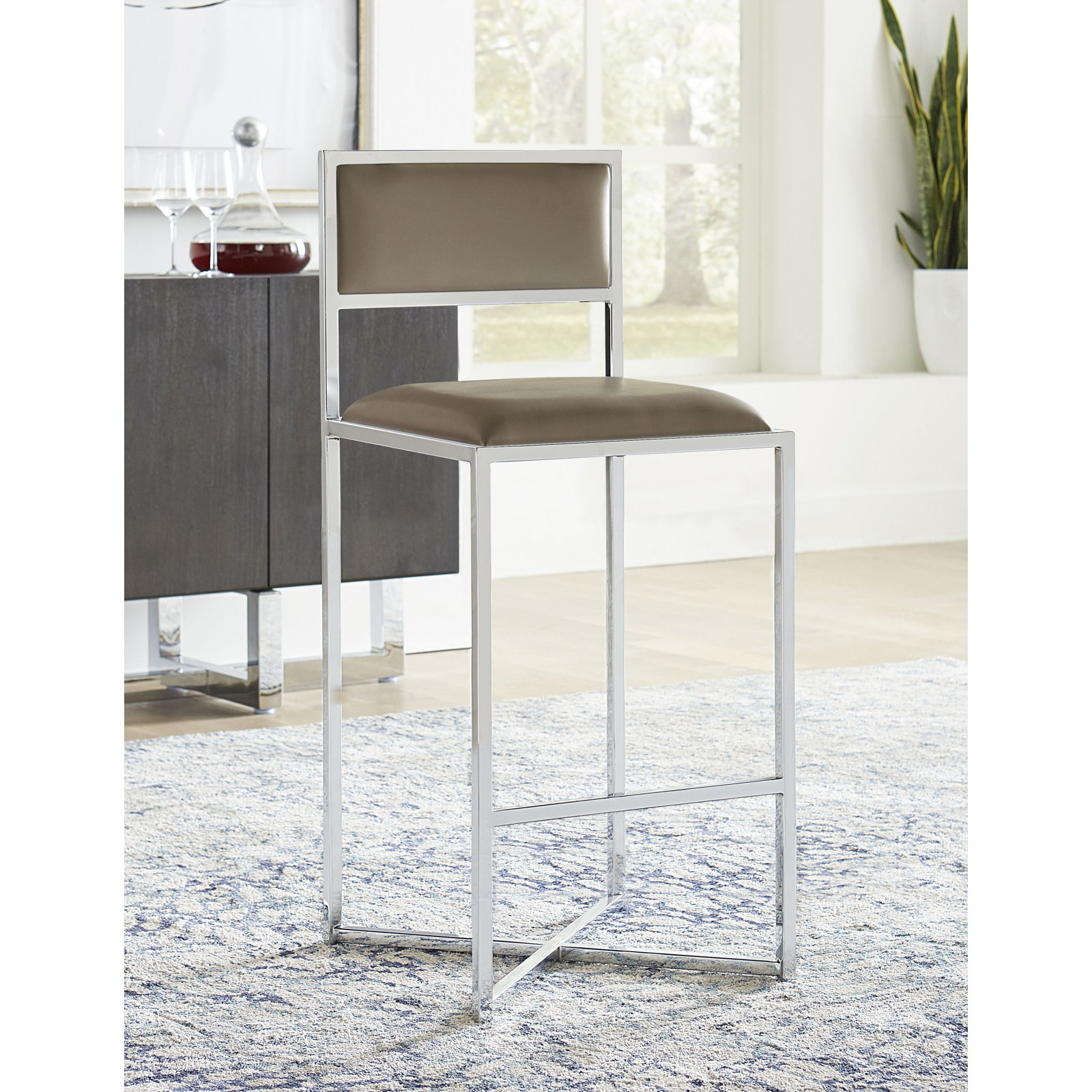 Malen Bar and Counter Stool, Taupe, Bar Stool (30” Seat Height)
