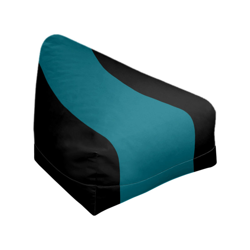 Housse de fauteuil à billes, H 42 po x l 38 po x P 2 po, Noir / bleu sarcelle foncé du Pacifique