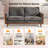 Modern Farmhouse Velvet Upholstery Loveseat With Frame Compact 2-Seater Couch For Small Space-1202126064