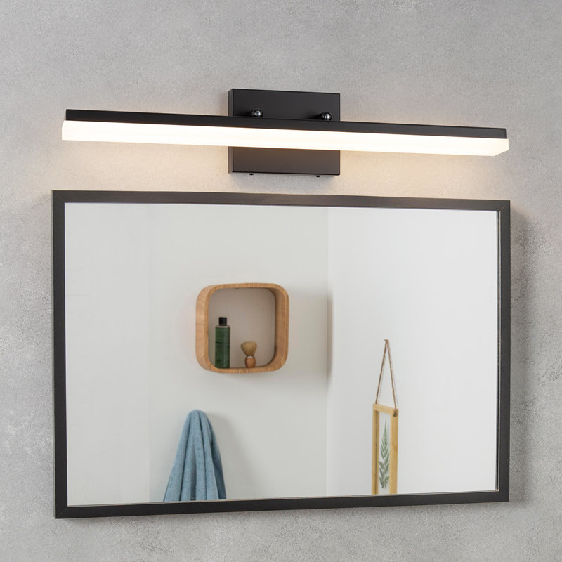 24'' Alfonzia 1-Light Dimmable LED 24W Bath Bar, Matte Black, Warm White 3000K