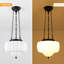 Luminaire suspendu 1 lumière avec abat-jour en verre vert menthe / vert clair pour la chambre à coucher, salle à manger, couloir, îlot de cuisine Baptiste Belby-375304542-387424793