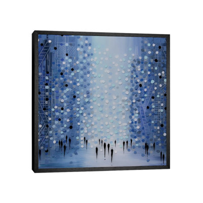 City in Blue 1 Piece Wall Art on Canvas