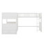 Lit superposé simple avec lit mezzanine attaché et deux tiroirs-172629346