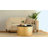 Modern Accent Cylindrical Round Coffee Table with Black Top-106785945