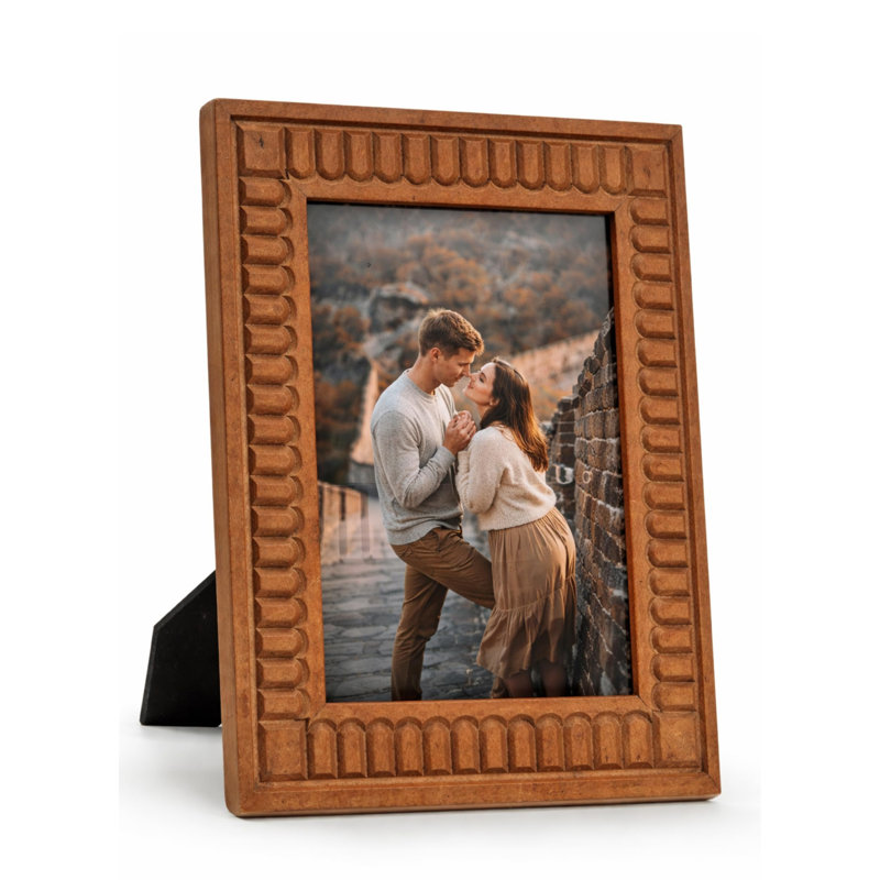 Picture Frame With Plexiglass, Wooden Graduation Picture Frame For Home Decor, Wall Mounting Or Tabletop Vertical & Horizontal Display, Father's Day & Graduation Gifts, (Curvy Tales)