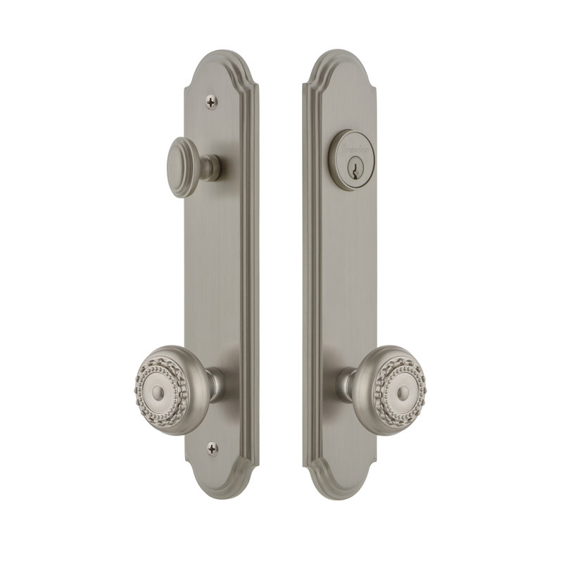 Complete Entry Knob Set with Deadbolt, Satin Nickel, 2.75"