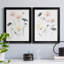 «Blush and Black Wildflowers I», ensemble de 2 impressions sur toile encadrées-487160004-487160009