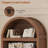 81" Tall Arched Cabinets, Bookcase with Storage, Brown-1914341191