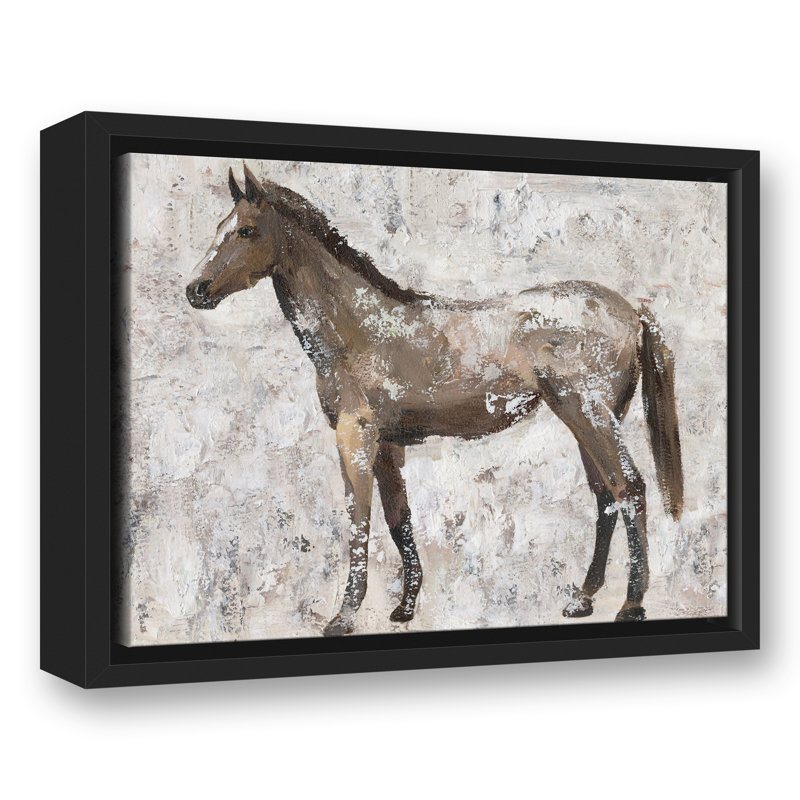 «Grayscale Horse», reproduction d'art sur toile, H 12,75 po x l 15,75 po x P 1,75 po