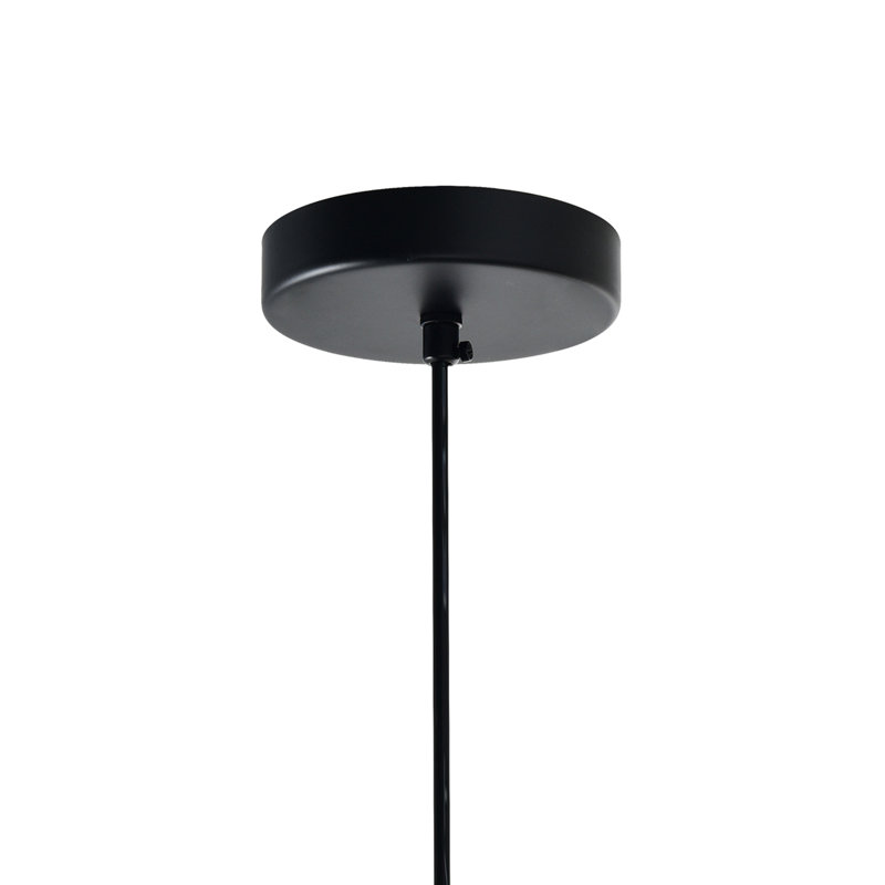 Mini-luminaire suspendu 1 lumière avec finition noire, H 6 po x l 12 po x P 13 po