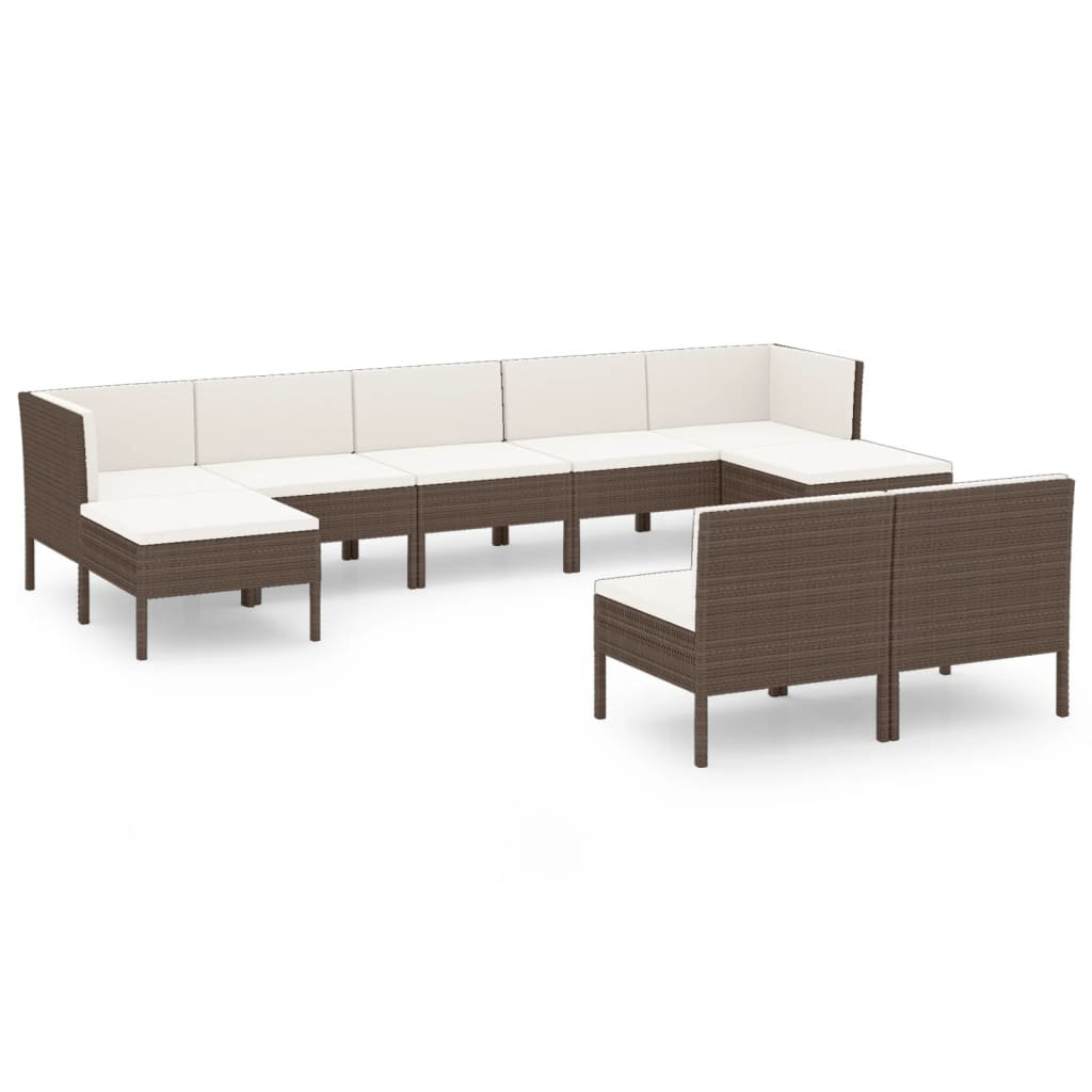 8-Sitzer Lounge-Set Jelah aus Polyrattan mit Poster