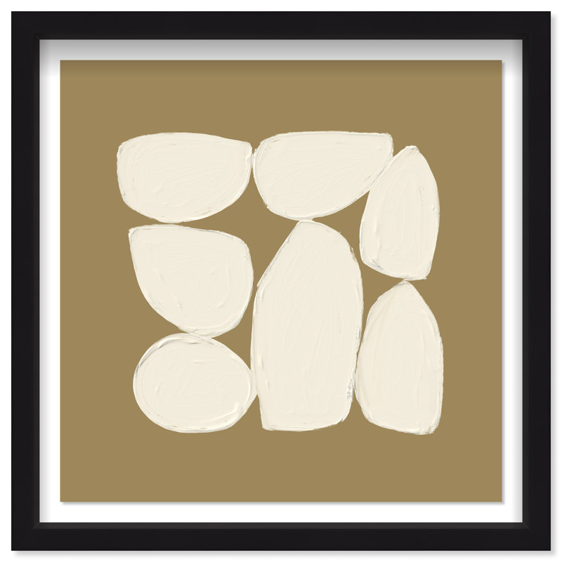 Ivory Shells Print by Oliver Gal, 21.5" H x 21.5" W, Black Shadowbox