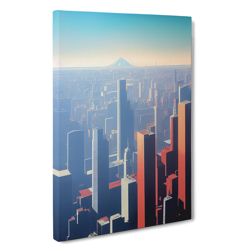City Skyline At Sunrise - Wrapped Canvas, 76cm H x 50cm W